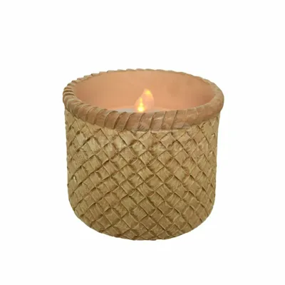 Solar kaars polyresin d10h8 cm Lumineo - Lumineo