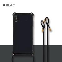 Kleurrijke Candy schokbestendig huisdier terug cover + TPU frame telefoon beschermende case met Lanyard nek riem touw (verstelbare lengte: 113CM) voor - thumbnail