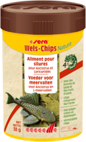 Sera Wels-Chips Nature 100ml - Vezelrijke Voer voor Ancistrus & L-Meervallen - thumbnail