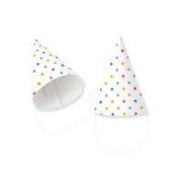 Paperdreams Papier hoedje Party dots 6st - thumbnail
