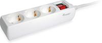 Equip 245551 3-outlet power strip with switch, 3x ac outlet(s) indoor, type f, 1.5 mm², 1.5m, white - thumbnail