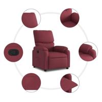 Fauteuil verstelbaar stof wijnrood - thumbnail