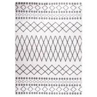 VidaXL Vloerkleed wasbaar anti-slip 120x180 cm zwart en wit - thumbnail