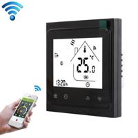 BHT-002GBLW 16A belasting elektronische verwarmings type LCD digitale verwarming kamer thermostaat met sensor & tijd display WiFi controle (zwart) - thumbnail