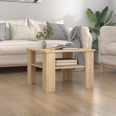 VidaXL Salontafel 60x60x42 cm bewerkt hout sonoma eikenkleurig