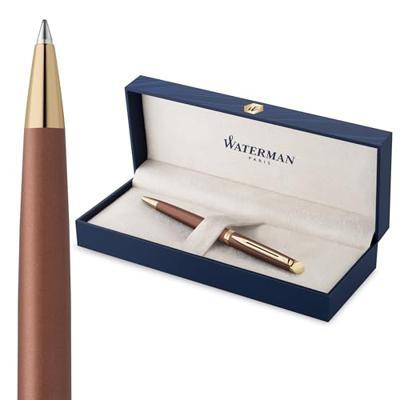 Waterman Hémisphère Metalic balpen, medium, koperrood GT, giftbox