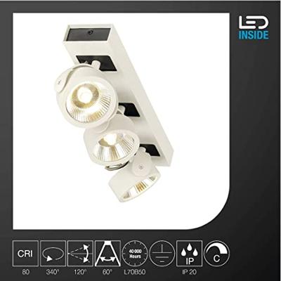 SLV 1000132 LED-plafondlamp 47 W Wit, Zwart