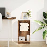 Boekenkast 40x24x76 cm bewerkt hout oud houtkleurig - thumbnail