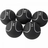 Medicine ballen set zwart/zilver 15 kg - thumbnail