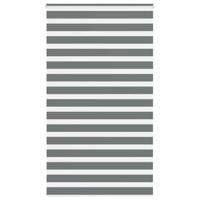 VidaXL Zebra rolgordijn 130x200 cm stofbreedte 125,9 cm donkergrijs - thumbnail