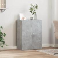 Archiefkast 60x32x77,5 cm bewerkt hout betongrijs - thumbnail