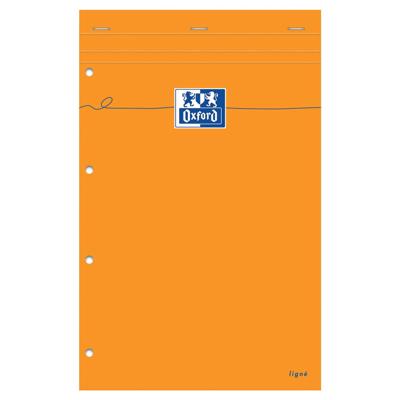 Cursusblok Oxford Orange Notepad A4+ lijn 4-gaats 160 pagina's 80gr oranje