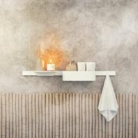 Opbergbakje Diep HansGrohe WallStoris Mat Wit - thumbnail