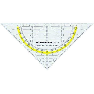 Geodriehoek rumold 1026 160mm transparant | 10 stuks