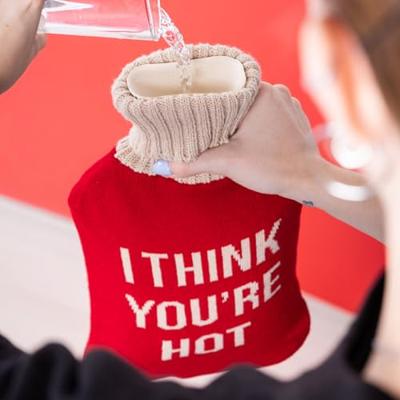 Knitted water bag ''I think you're hot'' Knitted water bag ''I think you're hot''