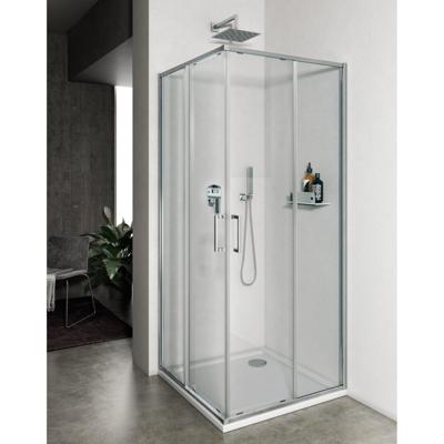 Lacus Douchecabine Vulcano Evo Vierkant Helder Glas Aluminium Profiel Chroom - 2x Douchedeur Vulcano Evo 70x70x200 cm Helder Glas Anti-kalk Coating Lacus Douchecabine Vulcano Evo Vierkant Helder Glas Aluminium Profiel Chroom - 2x Douchedeur Vulcano Evo 70x70x200 cm Helder Glas Anti-kalk Coating