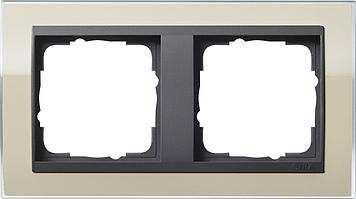 Gira Event Clear Zand / Antraciet 2-voudig