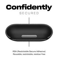 KeyBudz Artisan Leren beschermhoes voor Apple AirPods Pro Case, etui, leren tas echt leer, hoofdtelefoon oortelefoon accessoires, zwart - thumbnail