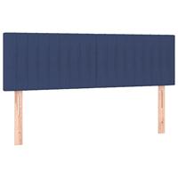 Boxspring met matras stof blauw 140x190 cm - thumbnail