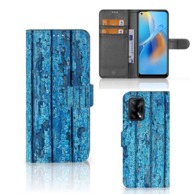 OPPO A74 4G | Book Style Case | Wood Blue