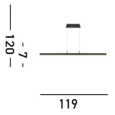 Searchlight Dimbare led hanglampTribeca zwart - 96381-1BK