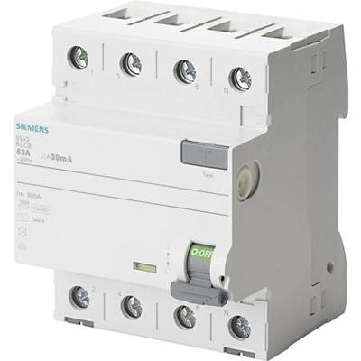 Siemens 5SV34446 5SV3444-6 Aardlekschakelaar A 4-polig 40 A 0.1 A 400 V