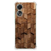 Stevig Telefoonhoesje voor OPPO A78 4G Wooden Cubes - thumbnail