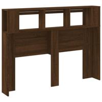 Hoofdeinde met LED 140x18,5x103,5 cm bewerkt hout bruineiken - thumbnail