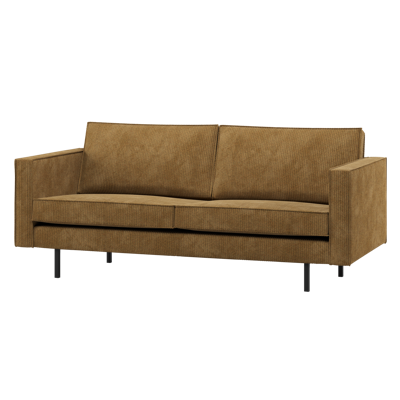 WOOOD Rodeo 2,5-zits bank ribstof honinggeel