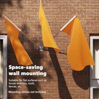 VidaXL Vlaggen mast houder zilver 10,5 x 7,5 x 0,2 cm staal - thumbnail