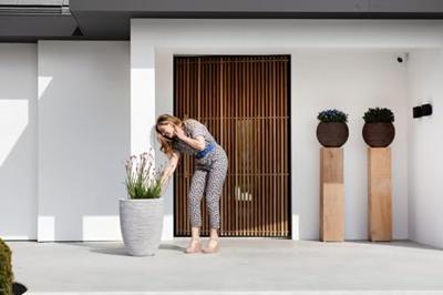 Vaas elegant laag Rib NL 46x58 - Antraciet