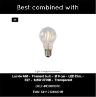 Lucide ALICENT - Hanglamp - Ø 35 cm - 3xE27 - Mat Goud / Messing - thumbnail