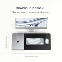 Satechi Vegan-lederen premium desk mat - Black - thumbnail