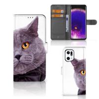 OPPO Find X5 Pro | Telefoonhoesje | Met pasjeshouder | Kat - thumbnail