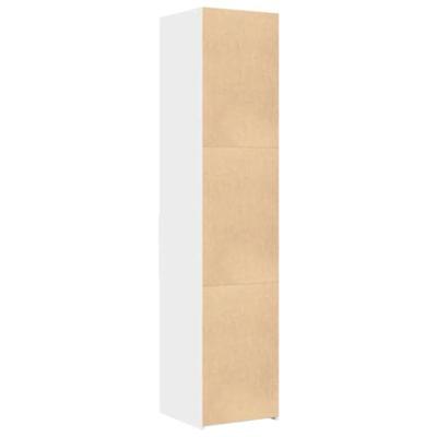 Hoge kast 40x42,5x185 cm bewerkt hout wit
