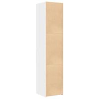 Hoge kast 40x42,5x185 cm bewerkt hout wit - thumbnail