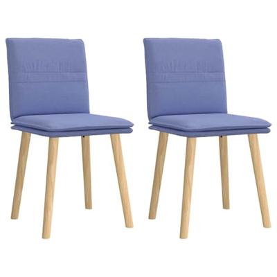 Eetkamerstoelen 2 st stof jeansblauw Eetkamerstoelen 2 st stof jeansblauw