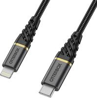 OtterBox Premium Reinforced Braided USB-C naar Lightning Cable, MFi Certified, snelle oplaadkabel voor iPhone en iPad, ultrarobuust, buig- en buigzaam getest, 1m, Zwart - thumbnail