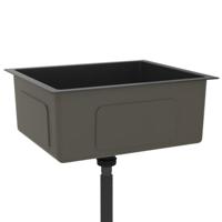 Gootsteen handgemaakt roestvrij staal zwart - thumbnail