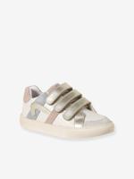 Baskets met klittenband leer kind ecru - thumbnail