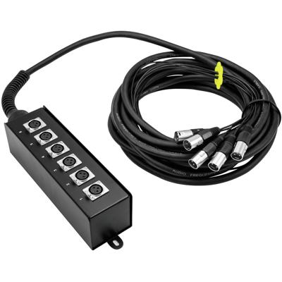 Omnitronic MUS-610 Stagebox 10 m Aantal ingangen:6 x Aantal uitgangen:6 x