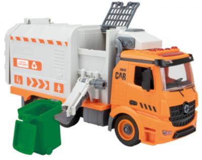Toi Toys vuilniswagen 37 x 24,5 cm oranje/wit 4 delig S Toi Toys vuilniswagen 37 x 24,5 cm oranje/wit 4 delig S