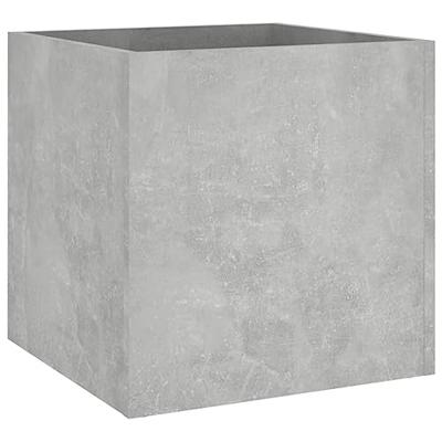 VidaXL Plantenbak 40x40x40 cm bewerkt hout betongrijs VidaXL Plantenbak 40x40x40 cm bewerkt hout betongrijs