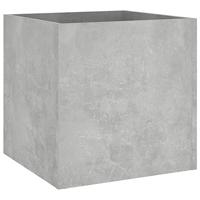 VidaXL Plantenbak 40x40x40 cm bewerkt hout betongrijs - thumbnail