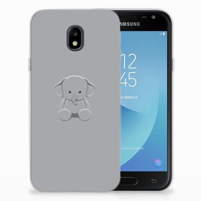 Samsung Galaxy J3 2017 Telefoonhoesje met Naam Grijs Baby Olifant Samsung Galaxy J3 2017 Telefoonhoesje met Naam Grijs Baby Olifant