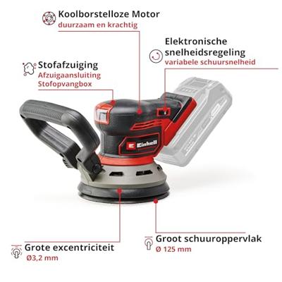 Einhell Professional TP-RS 18/32 Li BL 4462020 Excentrische schuurmachine Zonder accu, Zonder lader Ø 125 mm