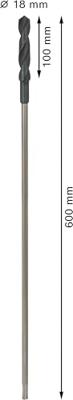 Bosch Accessories 2608597409 Bekistingsboor 18 mm Gezamenlijke lengte 600 mm SDS-Plus 1 stuk(s) Bosch Accessories 2608597409 Bekistingsboor 18 mm Gezamenlijke lengte 600 mm SDS-Plus 1 stuk(s)