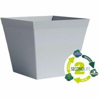 Vierkante pot - GARDEN ID - Green Care Impact Blauw-Grijs - 39 x 33 cm - 10 jaar garantie - 100% gerecycled - UV-/gelbestendig - thumbnail