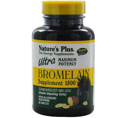 Bromelain Supplement 1500 Ultra Maximum Potency (60 Tablets) - Nature&apos;s Plus