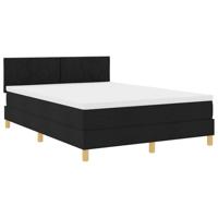 Boxspringbed met matras met matras Zwart 140 x 200 cm Stof - thumbnail
